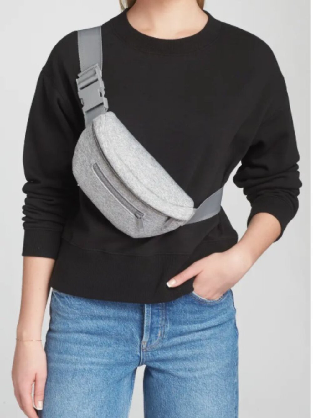 Dagne Dover Ace Belt Bag, Heather Grey